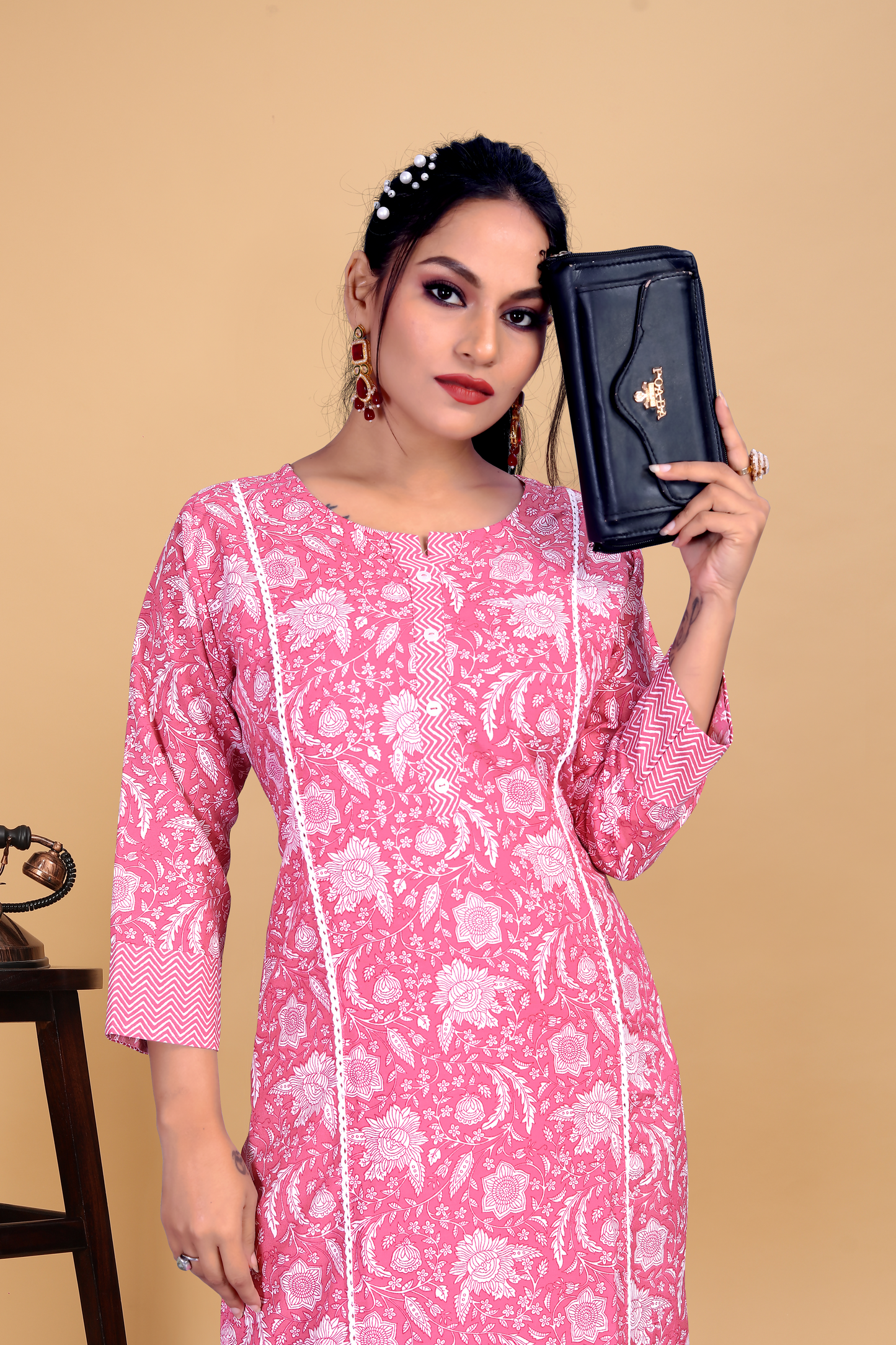 Elegant Pink Two-Piece Long Co-ord Set for Women - Stylish & Comfortable