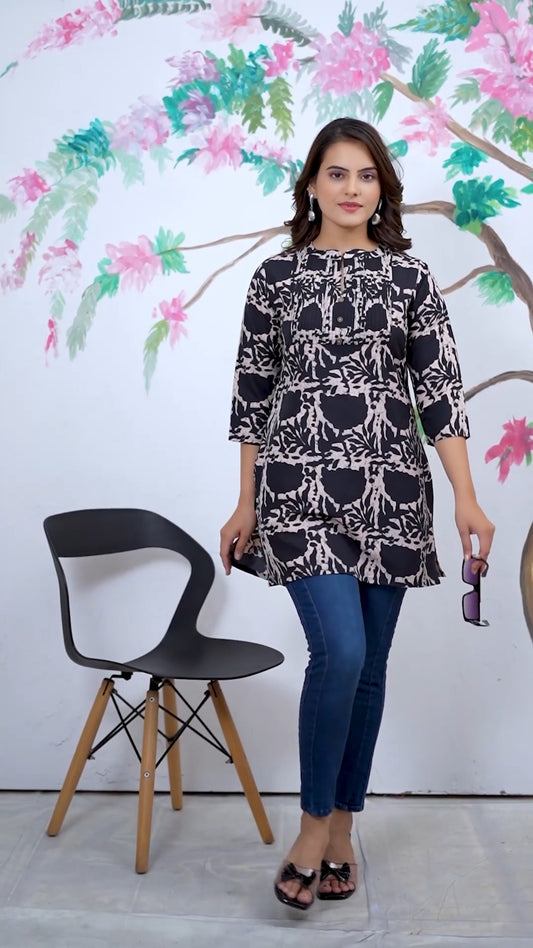 Premium Printed Heavy Rayon Top for Women – Stylish & Comfortable Casual Wear